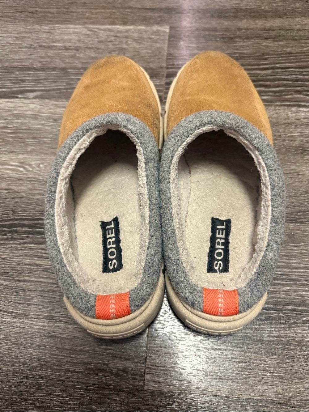 Sorel Womens Suede & Gray Slip-On Shoes - Picture 3 of 5